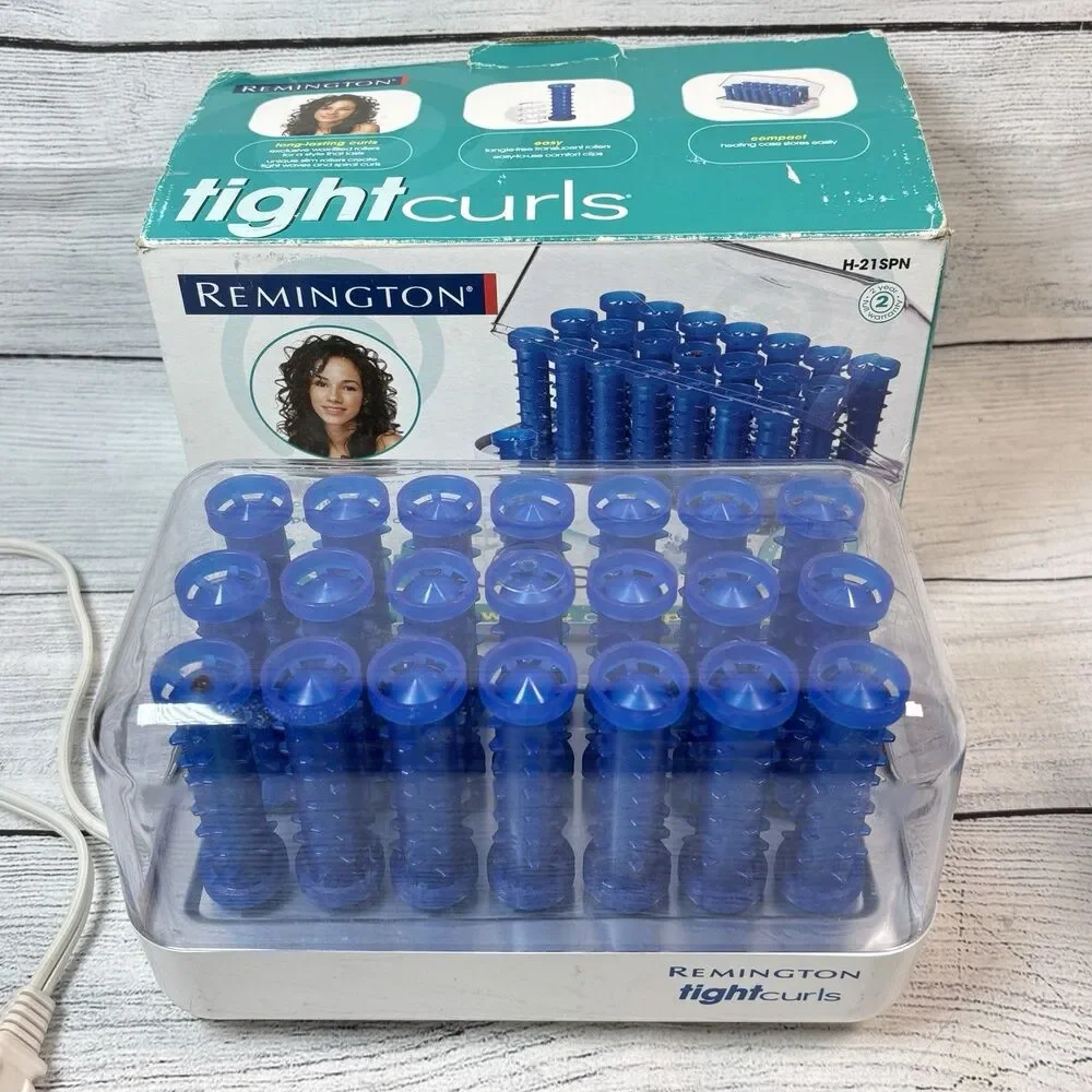 Remington Tight Curls Curlers Hot Rollers H-21SP Pageant Wax Core No Clips WORKS